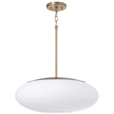 Capital Lighting Soren 1 Light Pendant 20" Aged Brass