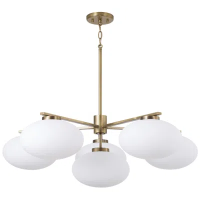Capital Lighting Soren 6 Light Chandelier 37" Aged Brass