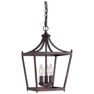 Capital Lighting - Stanton 3-light Foyer- 10.25" Burnished Bronze In Multi