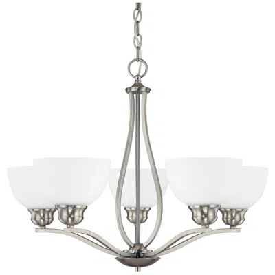 Capital Lighting Stanton 5 Light Chandelier 27" Brushed Nickel
