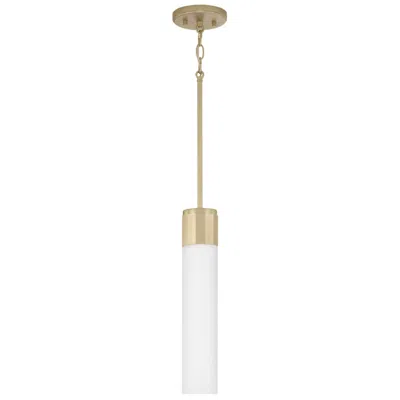 Capital Lighting Sutton 3.3" Wide Gold White Glass Modern Mini Pendant