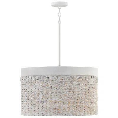 Capital Lighting Tallulah 4 Light Pendant 24" Chalk Wash