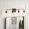 Capital Lighting Tanner Dimmable Vanity Light In Bronze,clear