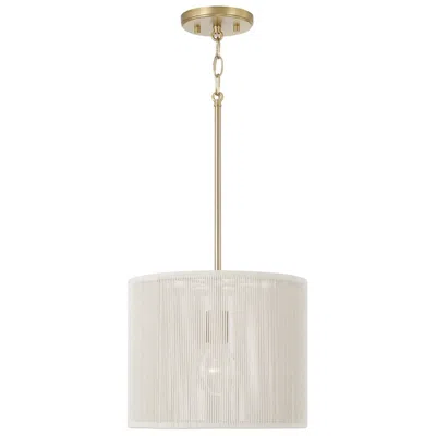 Capital Lighting Tara 1 Light Pendant 12" Matte Brass