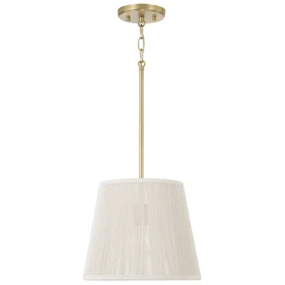 Capital Lighting Tara 1 Light Pendant 12" Matte Brass