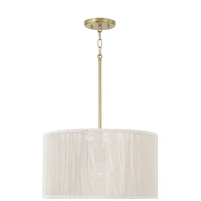 Capital Lighting Tara 1 Light Pendant 18" Matte Brass