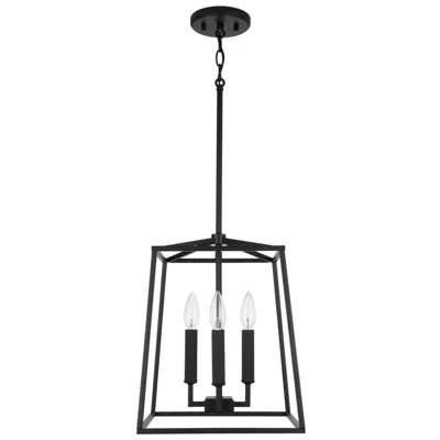 Capital Lighting Thea 12" Wide Matte Black 4-light Mini Lantern Foyer Pendant