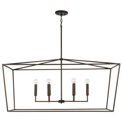 Capital Lighting Thea 6 Light Linear Chandelier 42" Oil Rubbed Bronze