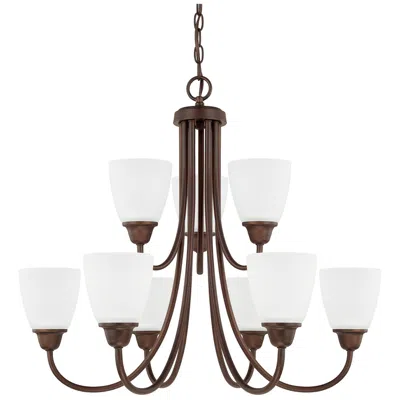 Capital Lighting Trenton 27 1/2" Wide Bronze 9-light Tiered Chandelier