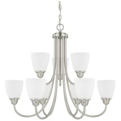 Capital Lighting Trenton 27 1/2" Wide Brushed Nickel 9-light Chandelier