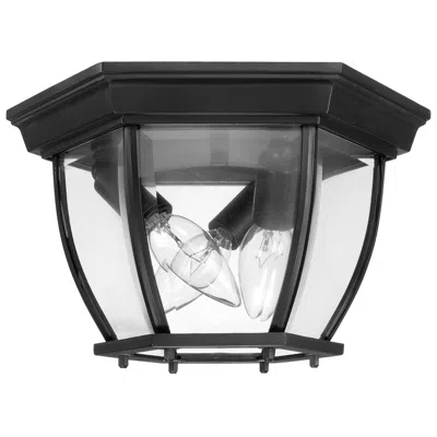 Capital Lighting Twist 10 3/4" Wide Black Metal 3-light Outdoor Ceiling Light