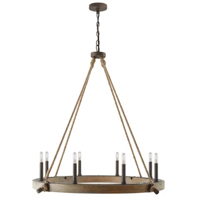 Capital Lighting Tybee 8 Light Chandelier 38" Nordic Grey