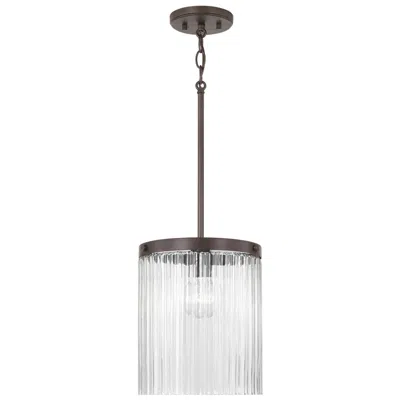 Capital Lighting Vaughn 1 Light Pendant 10" Oil Rubbed Bronze In Black