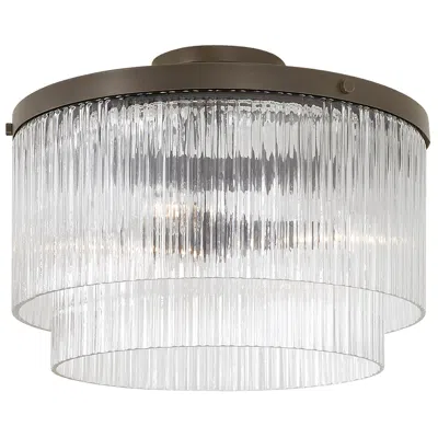 Capital Lighting Vaughn 16" Wide Oil-rubbed Bronze 2-tier Drum Ceiling Light
