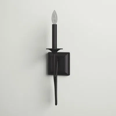 Capital Lighting Vincent 1 - Light Dimmable Black Candle Wall Light In Matte Black