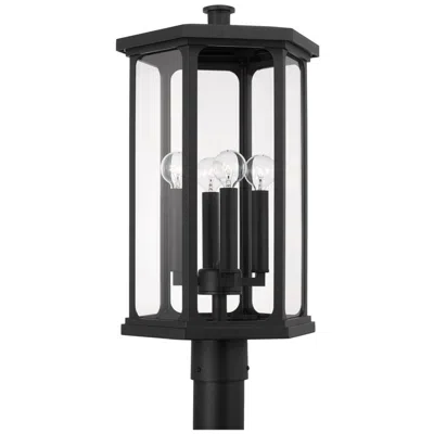 Capital Lighting Walton 4 Light Outdoor Post Lantern 12" Black
