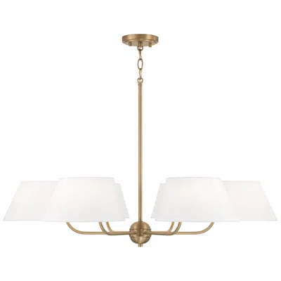 Capital Lighting Welsley 6 Light Chandelier 36" Aged Brass