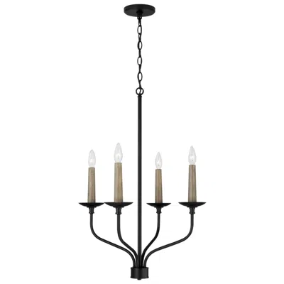 Capital Lighting Wilder 4 Light Chandelier 21.5" Matte Black