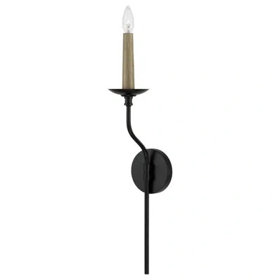 Capital Lighting Wilder Steel Wallchiere In Matte Black