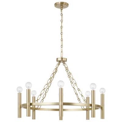 Capital Lighting Winton 8 Light Chandelier 28" Matte Brass
