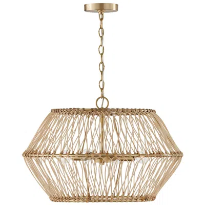 Capital Lighting Wren 4 Light Pendant 24.25" Matte Brass