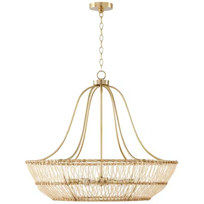 Capital Lighting Wren 6 Light Chandelier 32" Matte Brass
