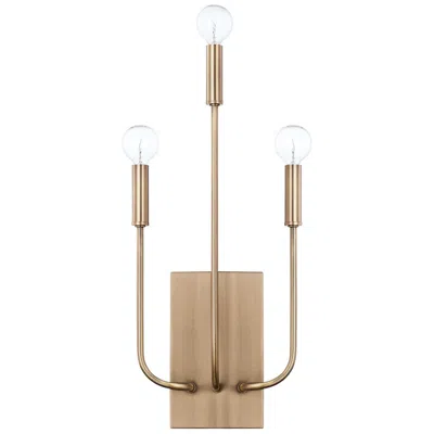Capital Lighting Zander 3 Light Sconce Aged Brass