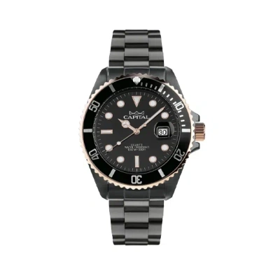 Capital Unisex Watch  Ax837-03-li 40 Mm In Black