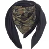 Capitana Women's Black / Green Maratea Grande – Wool, Cashmere & Jacquard Triangle Scarf With Fringe In Multi