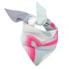 Capitana Women's Blue / Pink / White Triangle Scarf Aquilonia In Ice Blue & Pink With Panton Waves Print In Multi