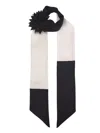 Capitana Women's Neutrals / Black / White Lazzaro 4-in-1 Silk Scarf & Flower Set – Black, Cream & Ecru In Multi