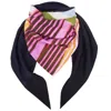 Capitana Women's Orange / Black / Pink Large Triangle Statement Scarf Montefalco Grande With Abstract Print