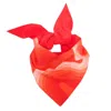 Capitana Women's Red / Orange / Neutrals Triangle Scarf In Coral With Panton Waves Print - Mezzofato Avanti In Multi
