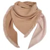Capitana Women's Rose Gold / Gold / Neutrals Ambra – Soft Caramel Scarf With Handmade Fringe Trim In Multi