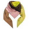 Capitana Women's Yellow / Brown / Pink Silk-blend Triangle Scarf Pantanelli In Rosé, Olive & Neon