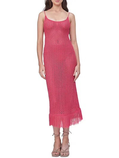 Capittana Ali Womens Knit Midi Cover-up In Pink