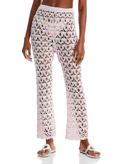 Capittana April Womens Crochet Pants Cover-up In Pink