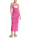 Capittana Arlene Crochet Swim Cover Up Dress In Pink