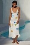 Capittana Carolina Seashell Midi Dress In Beige