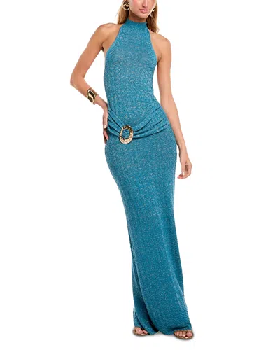 Capittana Ceci Faux Belt Dress In Blue