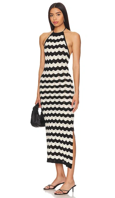 Capittana Cornelia Dress In Black & Stripes