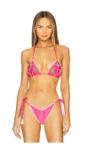 Capittana Lia Bikini Top In Fuchsia