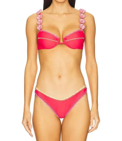 Capittana Lily Bikini Top In Pink