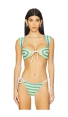 Capittana Lucy Bikini Top In Mint