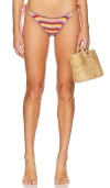 Capittana Lucy Reversible Crochet Bikini Bottoms In Multicolor