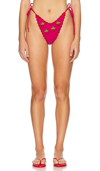 Capittana Meli Bikini Bottom In Strawberry