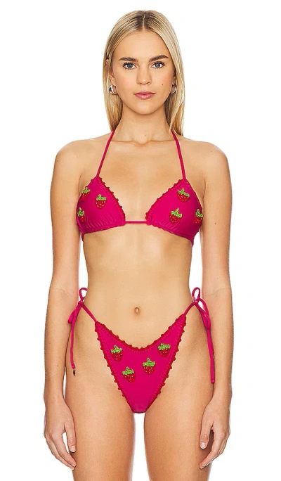 Capittana Meli Bikini Top In Strawberry