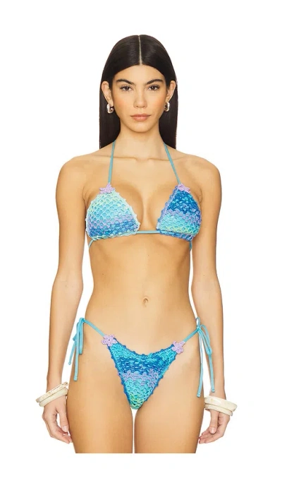 Capittana Missy Bikini Top In Blue