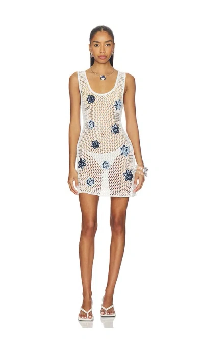 Capittana Patsie Roses Cover-up Dress In White