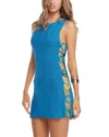 Capittana Paula Open Side Cover-up Dress In Blue